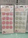 Jiamei Paper Products Creative Craft Stickers Factory Direct sales,12 golden flower acrylic diamond stickers,AB color pearl-shaped mobile phone stickers, 7-color mixed combinations Specification image